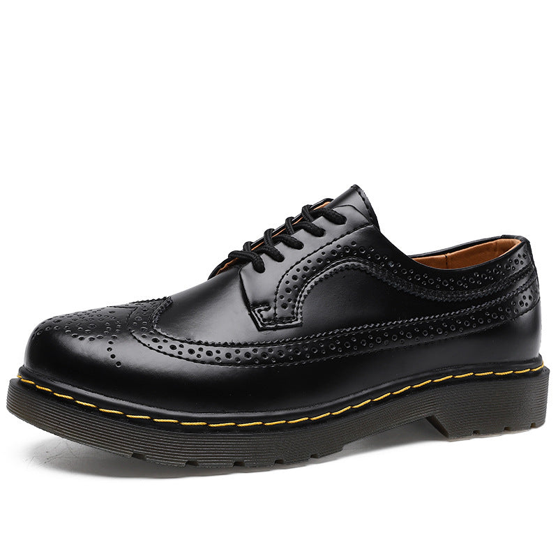 Unisex Low Rise Doc Martin Brogue Lace Up Shoes Genuine Leather