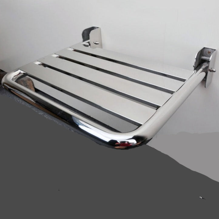 304 Waterproof Stainless Steel Bathroom / Foyer Wall Mounted Folding Chair Stool