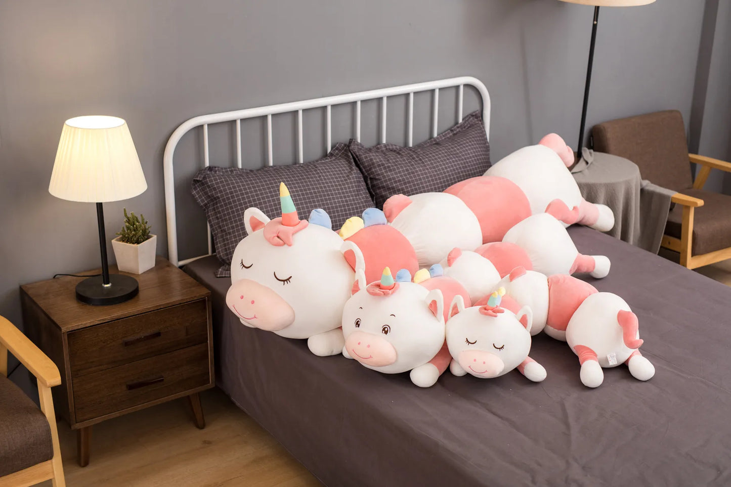 Extra Long and Huggable Full Body Cute Unicorn, Dog and Dinosaur Plush Stuffed Soft Toys