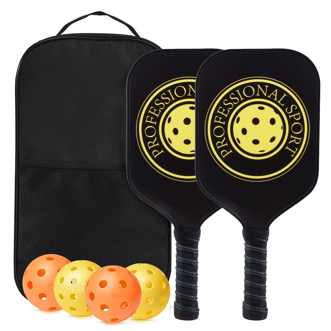 Doubles Competitive Pickleball Racket Racquet Paddles Balls Hollow Indoor Fitness Intense Sport Exercise Game