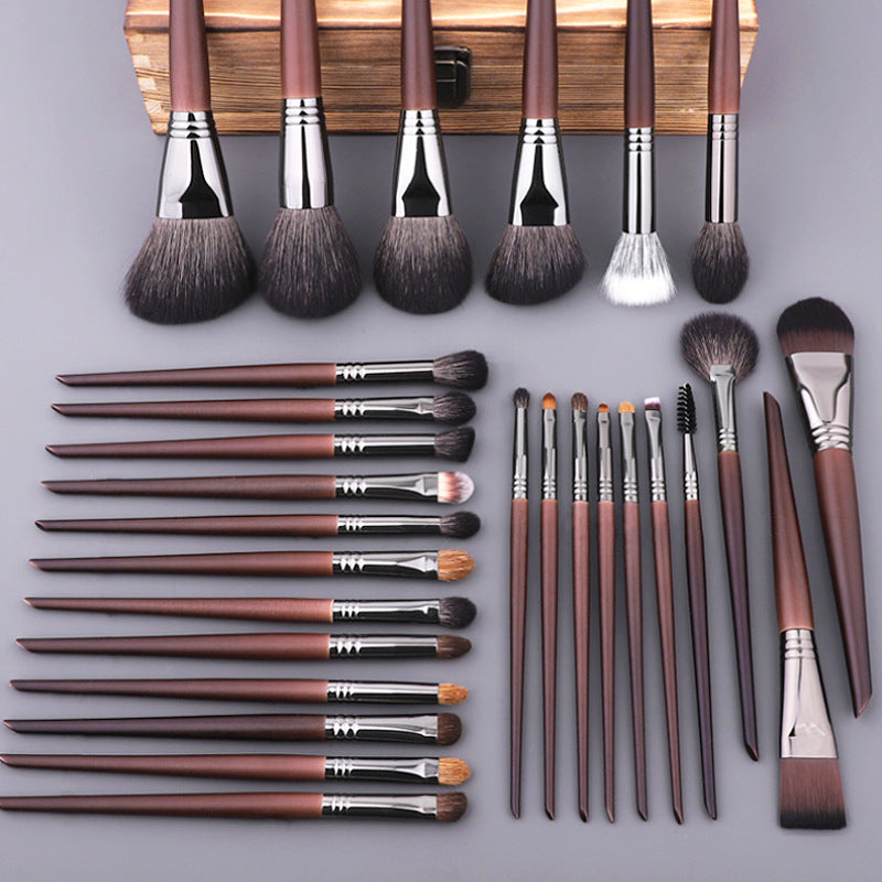 26-28 Brush Professional Calibre Makeup Set made with Premium Animal Hair, Wool & Wooden Handles