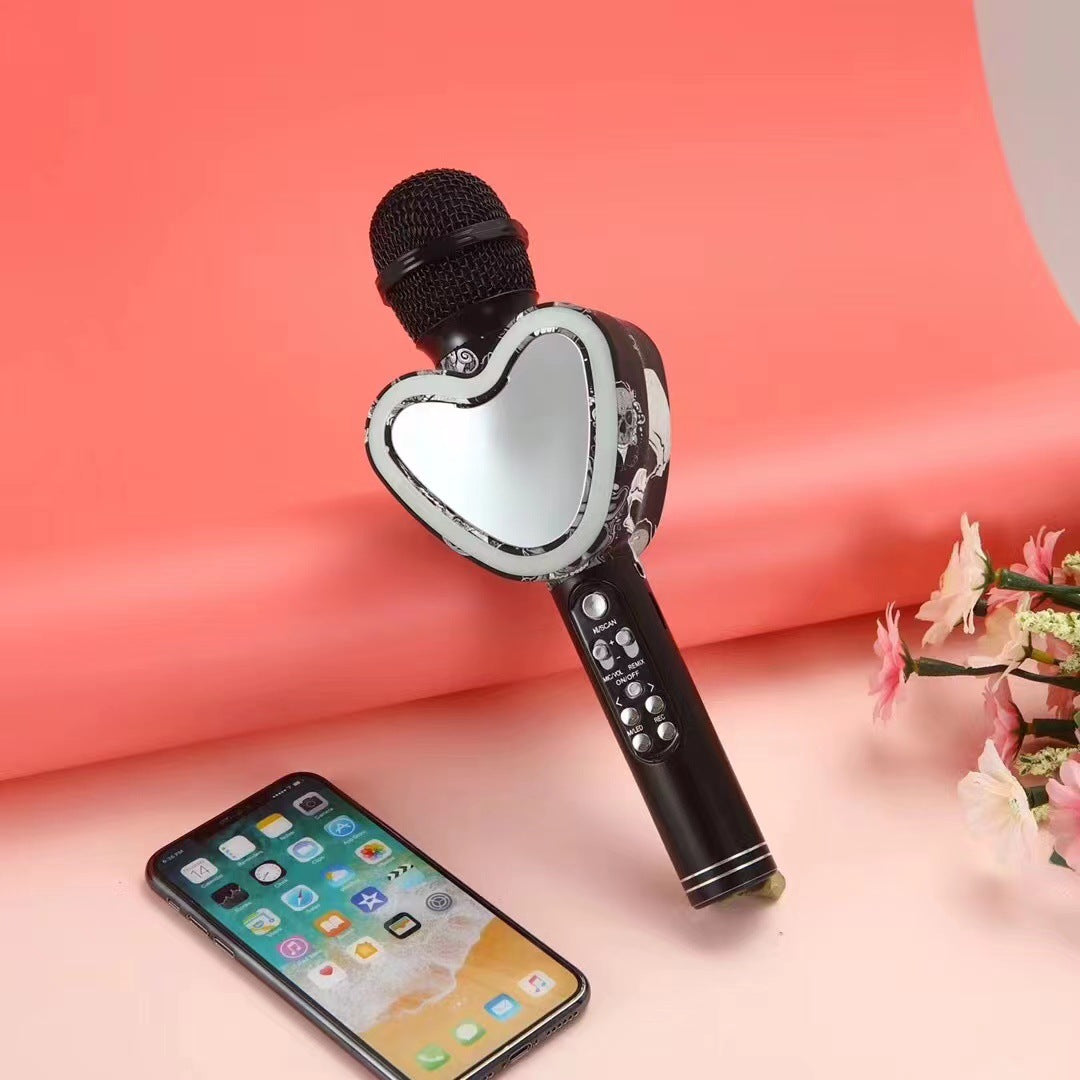 Heart Shaped Wireless Bluetooth Microphone Karaoke