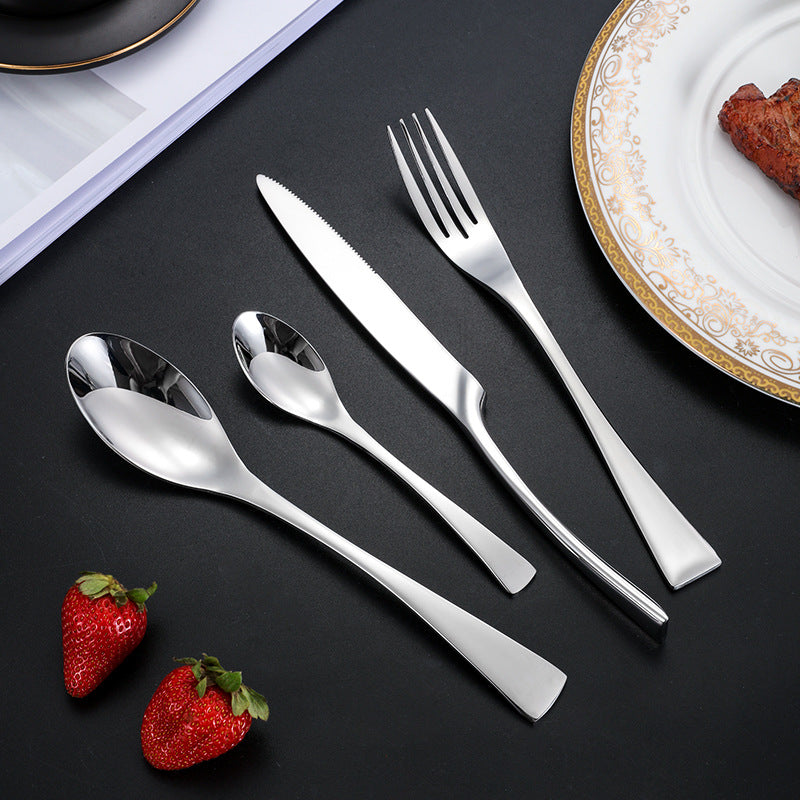 Finely Weighted Steak Knife, Fork, Spoon, Teaspoon Fine Dining Cutlery Set