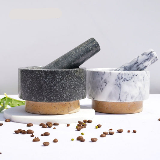 Granite Stone Garlic Herb Grain Pounder Mortar Pestle