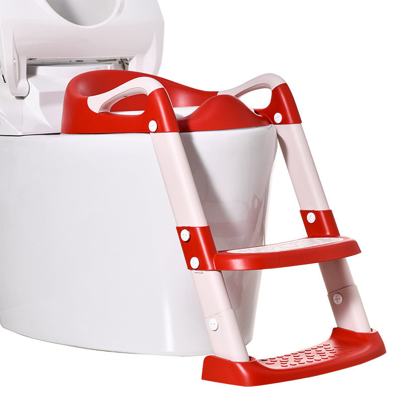 Children's Toilet Trainer Soft Cushioned Toilet Seat with Sturdy Step and Foot Stool Ladder