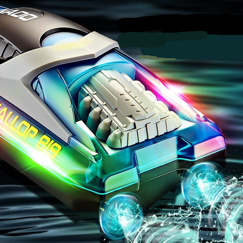 Fun-Tastic High Speed Remote Control Toy Speed Boat with LED Lights Electric Waterproofed