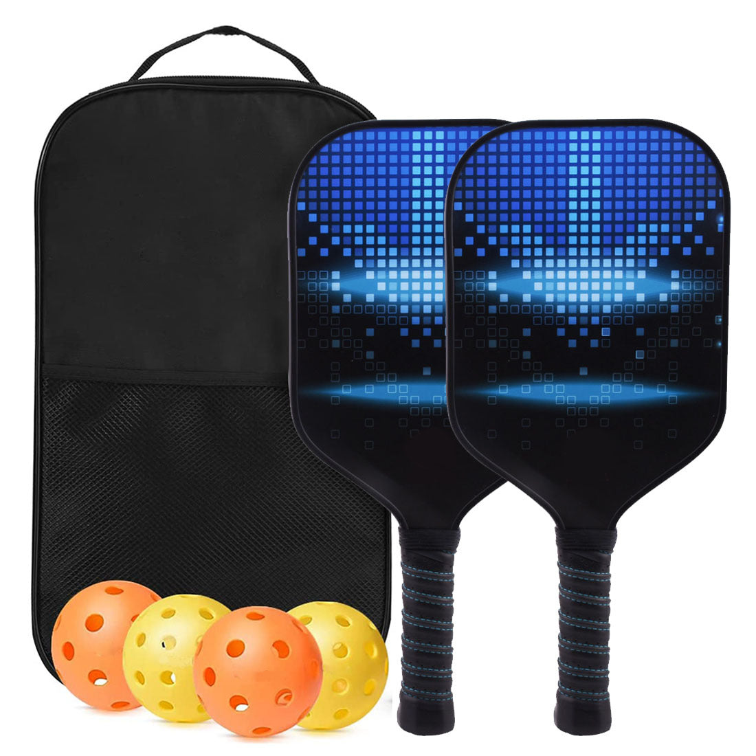 Doubles Competitive Pickleball Racket Racquet Paddles Balls Hollow Indoor Fitness Intense Sport Exercise Game