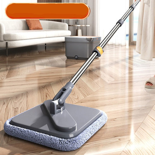 Floor Cleaning Mop - Smart, Stress Free, No Squeezing Mechanism that flattens to reach tight corners