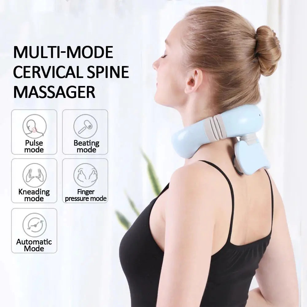 4D Neck Massager for Relief of Chronic Neck Pain - Remote Control